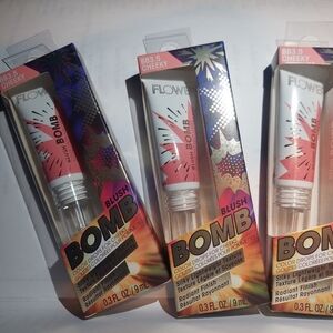 NEW 3pc FLOWER Blush Bomb "Cheeky" Set Dew Barrymore Discontinued Cosmetics